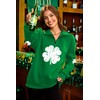 ALIREVERIE Womens St Patricks Funny Thick Shirts Irish Shamrock Oversized