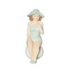 Beachcombers Isa Stripe Swimsuit Lady Figurine, 5.71-inch Height, Tabletop Decoration