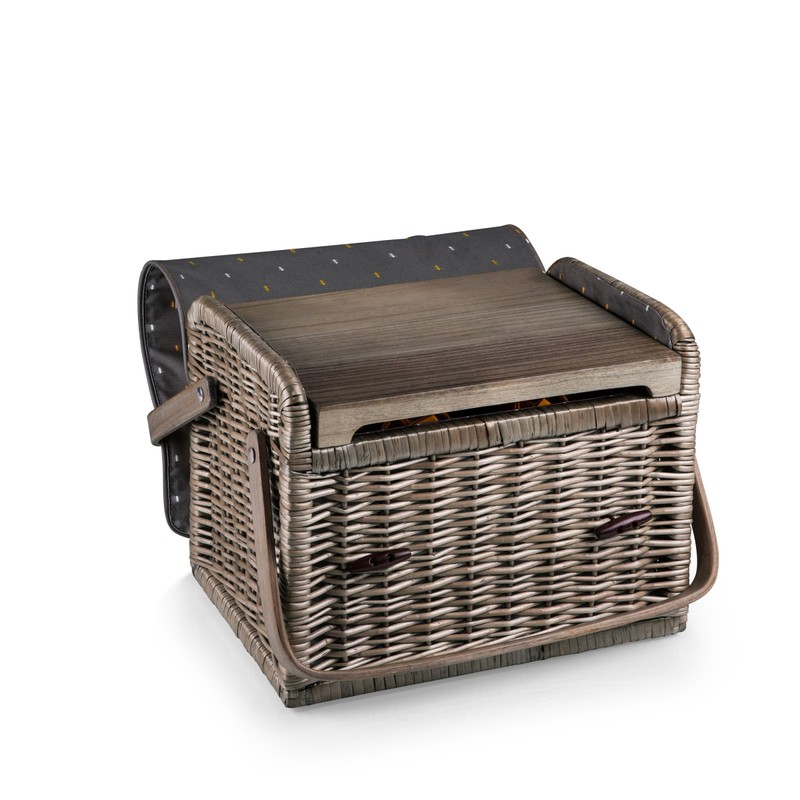 Kabrio Wine & Cheese Picnic Basket, (Anthology Collection - Gray
