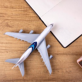 Bswath Model Airplane 1:300 Scale Model Malaysia Airbus 380 Model Plane Metal Alloy Model for Gift and Decoration