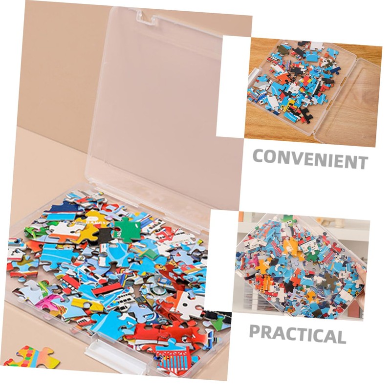 SUPVOX 2pcs Clear Plastic Storage Containers for Beads Parts Stackable