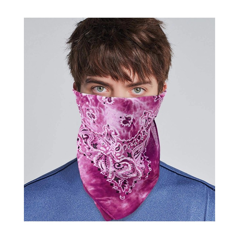 Bycc Bynn 3 Pack 100% Cotton Paisley Pattern Bandanas Face