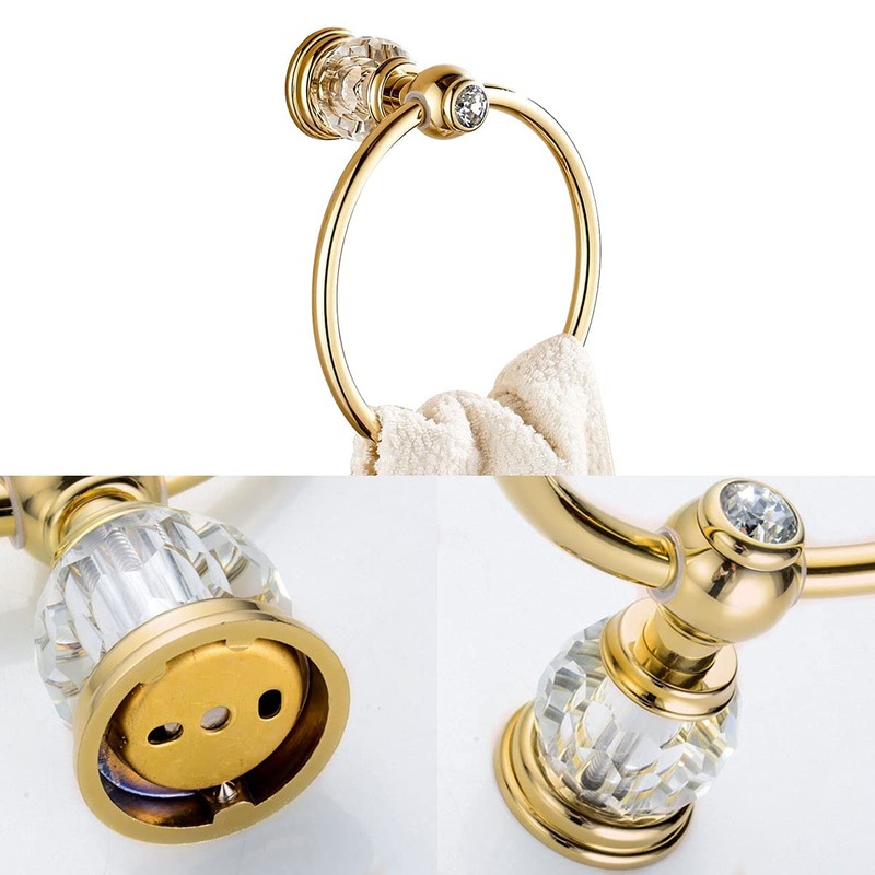 iikuru y146 Silver Towel Ring, Stylish, Towel Rack, Iron, Toilet