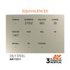 AK Interactive 3rd Gen Metallic Oily Steel 17ml