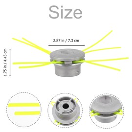 Aluminium Fadenkopf Rasentrimmer, Universal Rasentrimmer Kopf, Aluminium Fadenkopf Doppelfadenspule, Dient zum Ersetzen der Spule von Rasenmäherteilen, für Motorsense, Garten Rasen Terrasse