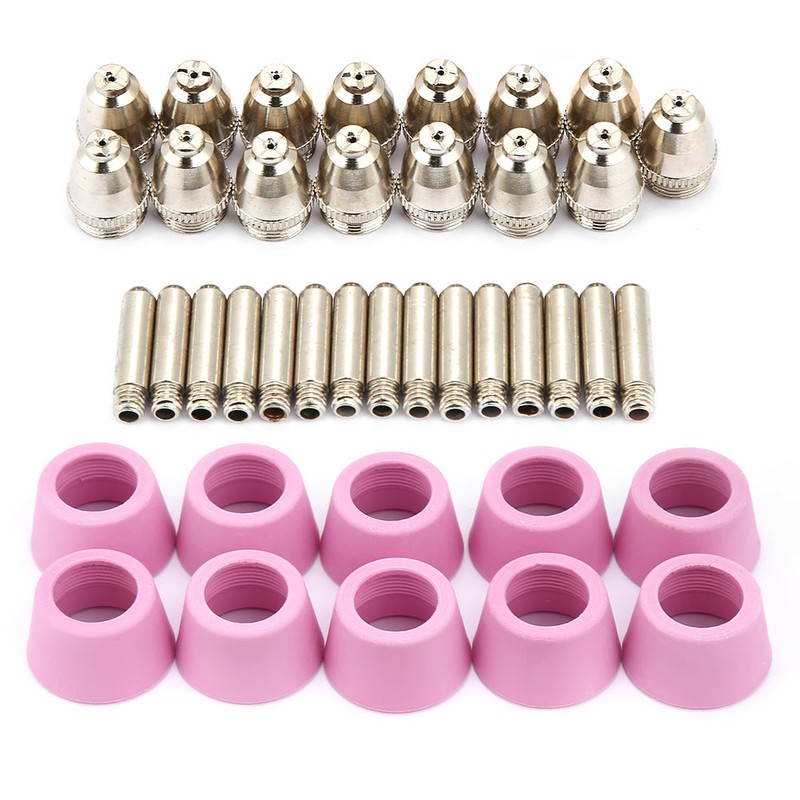 40pc/set AG60 SG55 Plasma Cutter Cutting Torch Consumables Electrode Nozzles