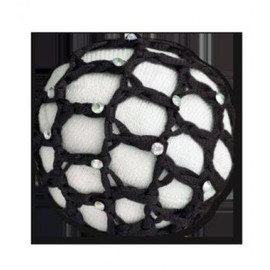 Haarnetze mit Glitzersteinchen, schwarz