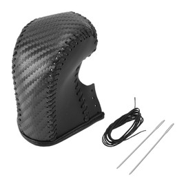 HEROFFIX 1 Set Gear Shift Knob Cover for Acura TL 09-14 Stick Shifting Handle Protector Black Carbon Fiber Black Faux Leather