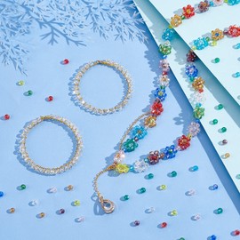 PandaHall 10 Farben Elektroplatte Glasperlen Stränge AB Farbe überzogene Glasperlen aus facettierten Rondelle Kristallperlen Stränge für Handwerk DIY Armbänder Perlen Schmuck Herstellung Zubehör