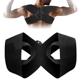 OLITE Fitness Shoulder Straps Adjustable Bench Press Shoulder Training Straps Chest Back Straightening Assist Open Shoulder Support for Strength Training, and Fitness Training (b;ack, X-Large)