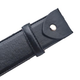Handmade Leather Belt 110cm 38mm - Replacement without Buckle Handmade in Italy - Unisex Men and Women - High Quality Leather Strap, black