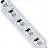 100 x 25mm Round White Dairy Free Labels Permanent allergen