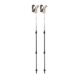 LEKI Jannu Aluminum Adjustable Lightweight Walking Poles for Trekking & Hiking - White-Green-Silver - 90-125 cm