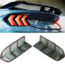 SIPIDEAUT Rear Tail Light Lamp Guard Covers Trim,compatible with Ford Mustang 2024 2025 2026 Taillight Lens Cover,Tail Light Frame Bezels Decoration,2PCS