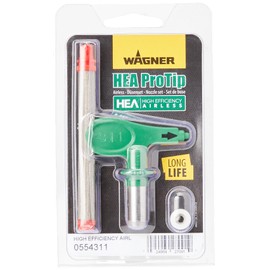 WAGNER HEA ProTip Nozzle 311, Airless Nozzle for Primers, Varnishes, Wall Paints, Latex Paints, Flame and Corrosion Protection, < 55% Less Mist, Green