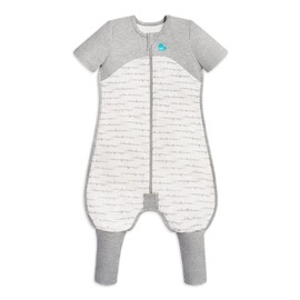 Love to Dream Organic Toddler Wearable Blanket w/Footies (6-12 Mo.), Super Soft Sleeping Sack, 1.0TOG White