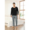 Vlazom Men's Pyjamas Sets Long-Sleeve Pj's Set Soft Loungwear Solid