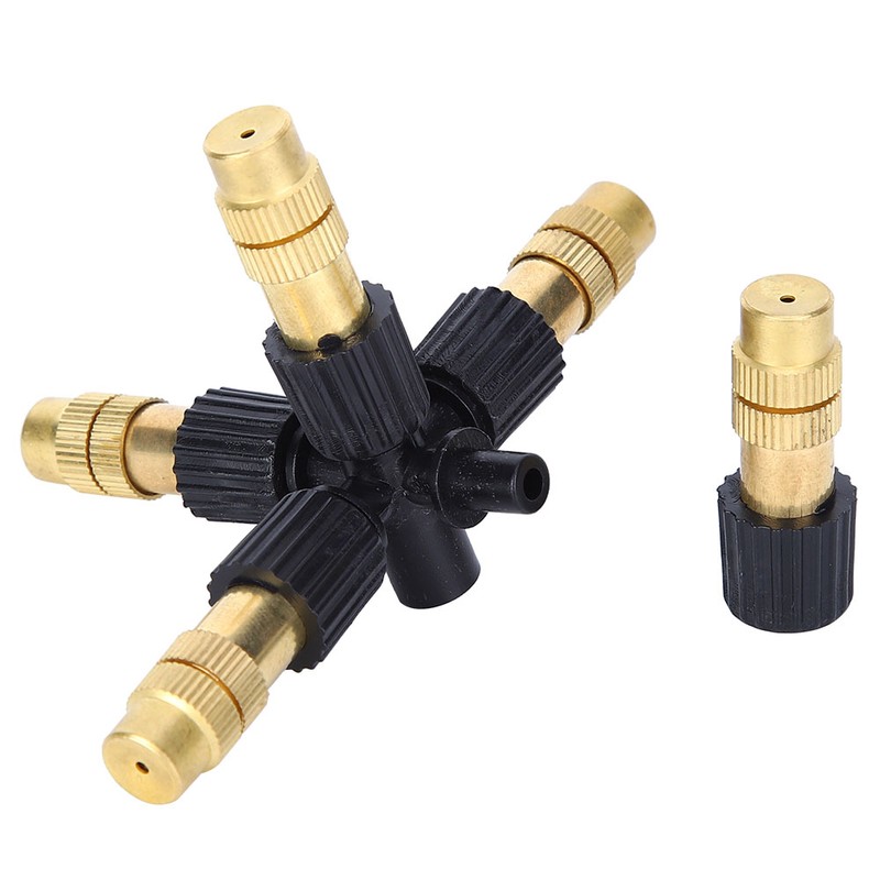 5Pcs G1/2 DN15 Copper Adjustable Misting Sprayer Nozzle Garden Irrigation