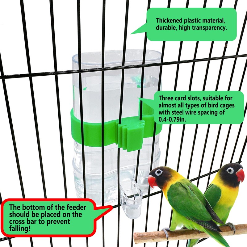 Automatic Bird Water Dispenser Parrot Water Feeder Bird Seed Food