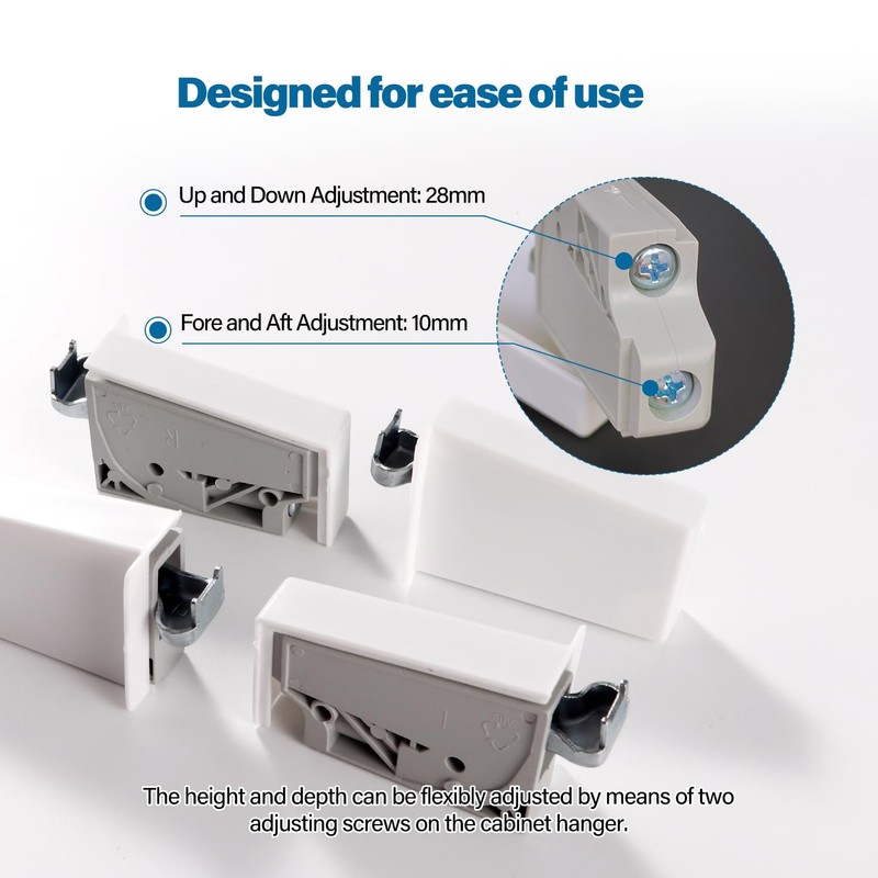 VooGenzek 4 PCS Cabinet Suspension Brackets, Cupboard Wall Mounting, Kitchen