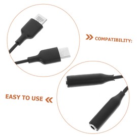 IWOWHERO 3pcs USB C to Audio Adapter Type C Headphone Adapter for Note High Fidelity Audio Transmission Design Durable TPE Material