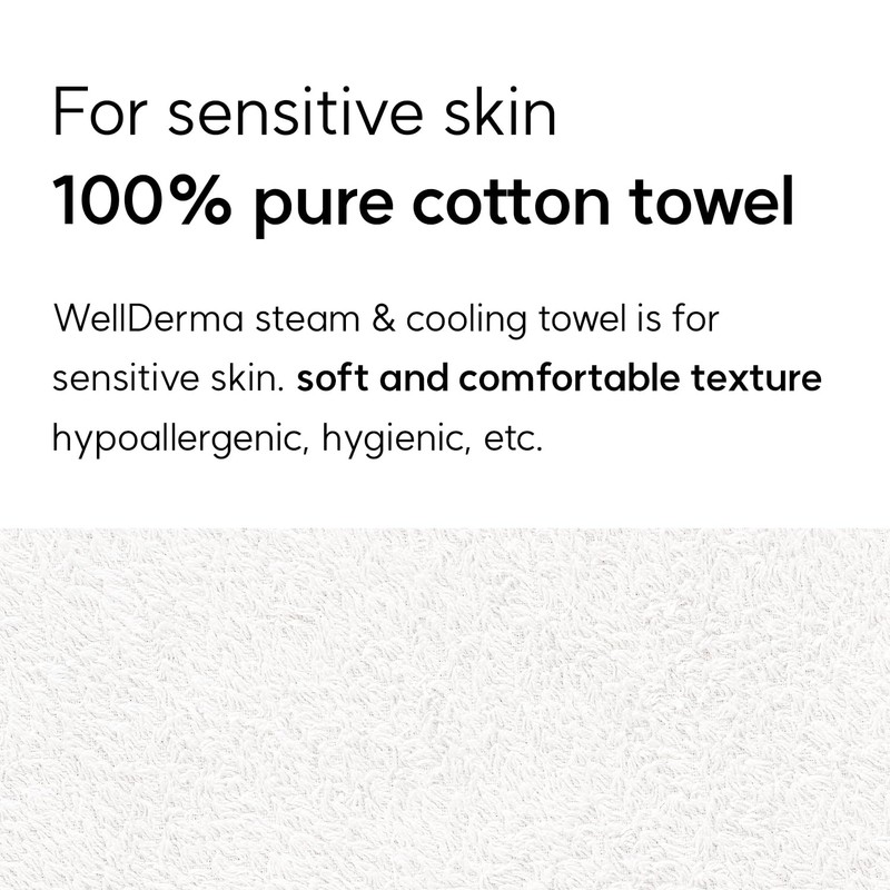 WELLDERMA Face Steam & Cooling Towel – Reusable 2-in-1 Warm