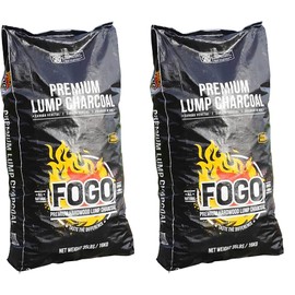 FOGO Premium Oak Restaurant Grade All-Natural Hardwood Medium and Small Sized Lump Charcoal for Grilling and Smoking, 35 Pound Bag 2-Pack