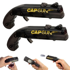 Clear Frosted Bottle Cap Shooter Gun – Fun Bottle Opener Tool That Launches Caps for Parties, BBQs, and Bar Games (2PC black)