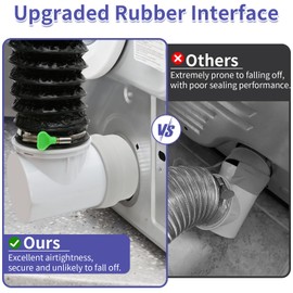 4inch 10FT Dryer Vent Hose for Tight Space, 90 Degree Dryer Vent Elbow with Rubber Seal Connectors, 6-Layer Duct Hose with 2 Key Hose Clamps, Easy-Install Heat Resistant Dryer Hose Vent Kit