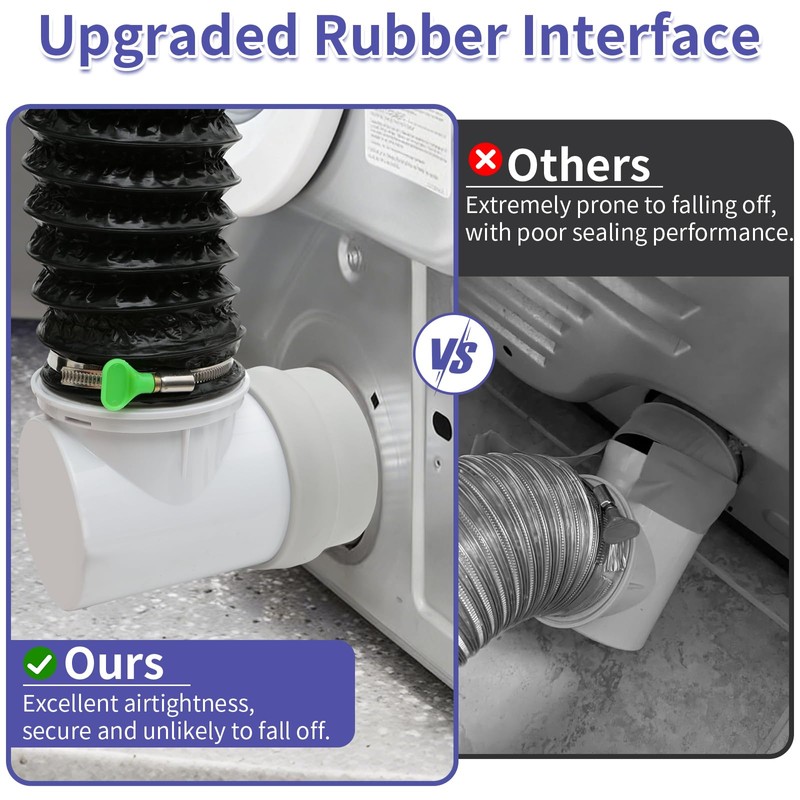 4inch 10FT Dryer Vent Hose for Tight Space, 90 Degree