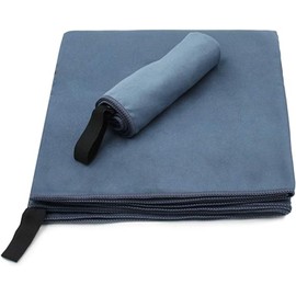 Glamexx24 Microfibre Towel Set with Bag, Travel Towel, Perfect Sports Towel, XXL Beach Towel, Sauna, Yoga, in All Sizes, Dark Blue
