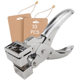 T Slot Shape Hole Punch Heavy Duty Tag Punches for Paper Crafts Handheld Earring Hole Punch Badge Hole Punch for ID Card Hard Plastic Card Stock Cardboard PVC Airplane Hanger Hole Puncher