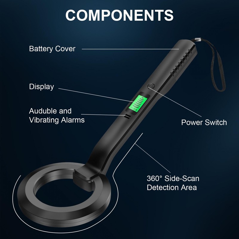Handheld Metal Detector Portable Professional Gold Treasure Hunting Unearthing Tool