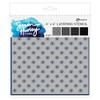 ICE RESIN Simon Hurley create. Stencil 6""X6"" 4/Pkg-Polka Dot Assortment