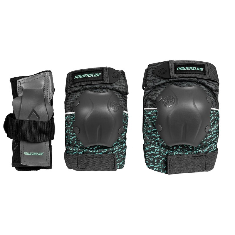 Powerslide Women's Standard Women's Tri-Pack Protectors, Black, S