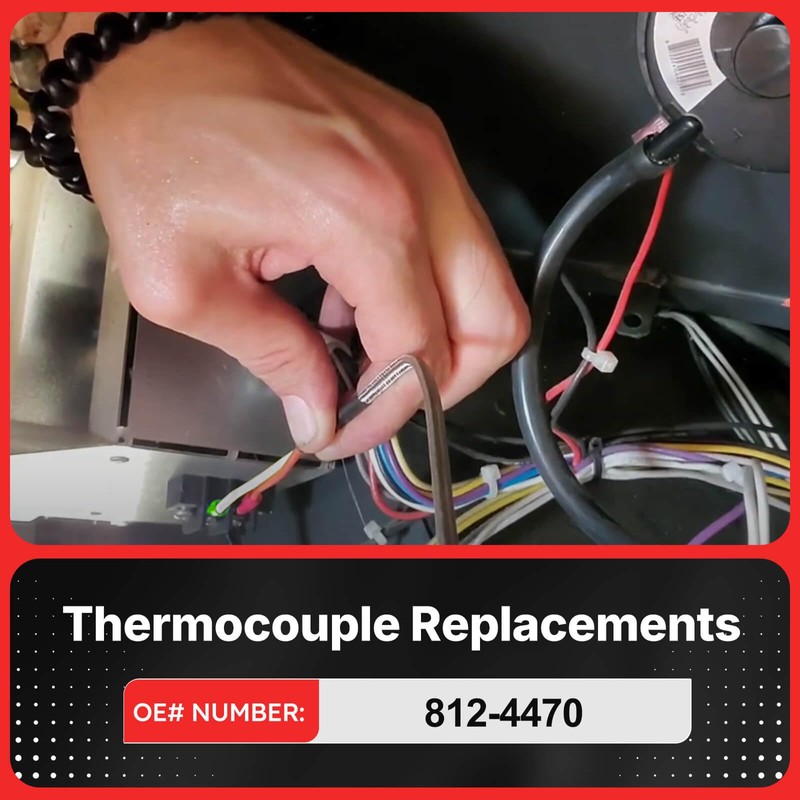 812-4470 Quadrafire Thermocouple Compatible with Castile, Contour, Mt Vernon, Santa