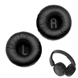 2PCS Ear Pads Replacement 70mm Headphone Ear Covers Round Earpads Cushions Soft Replacement Ear Pads Compatible with JBL Tune 600BT T520BT T510BT T500BT T450
