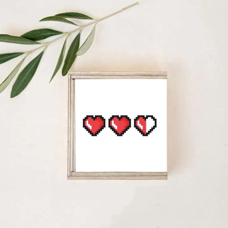 Fabulous Wooden Box - Heart Life Games Video Pixel Life