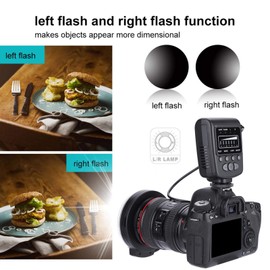 CCYLEZ LED Flash Light Ring Kit, Ring Adapter, Flash Controller with LCD Display for DSLR Cameras, 7 Brightness Modes, 4 Flash Modes