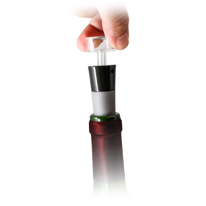VB VIN BOUQUET Decanter and Vacuum Stopper Wine Set, Crystal,