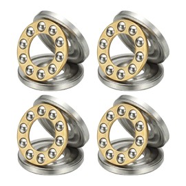 PATIKIL Thrust Ball Bearings 8x19x7 mm, 4 Pcs Chrome Steel Miniature Single Row Roller Miniature Ball Bearings for Conveyor Systems Machine Tools, Silver