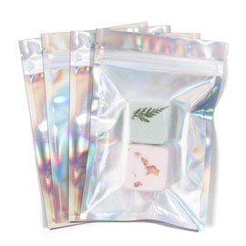 Spartan Industrial - 4" X 6" Holographic Resealable Bags - Pack of 1000 Heat Seal Bags for Cookies, Candy Packaging, Bath Salts, and More