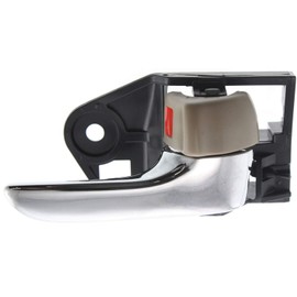 Evan Fischer Interior Door Handle Compatible with Toyota Solara 04-08 / Avalon 05-12 Front OR Rear RH Inside Chrome Lever and Beige (Ivory) Knob