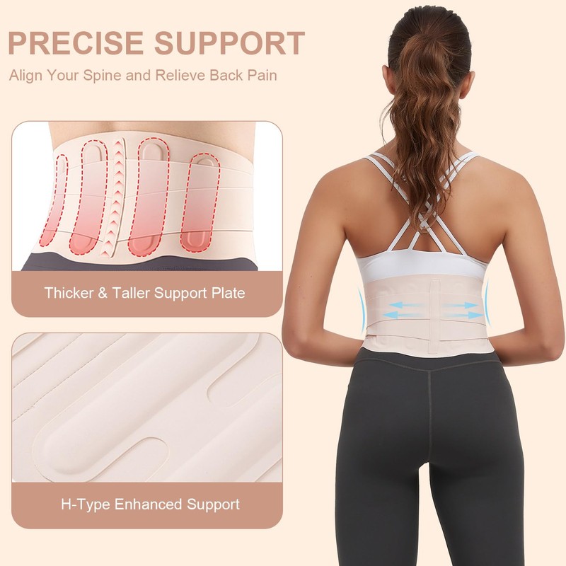 RANDY SUN Lower Back Brace for Women, Lightweight Compression Back