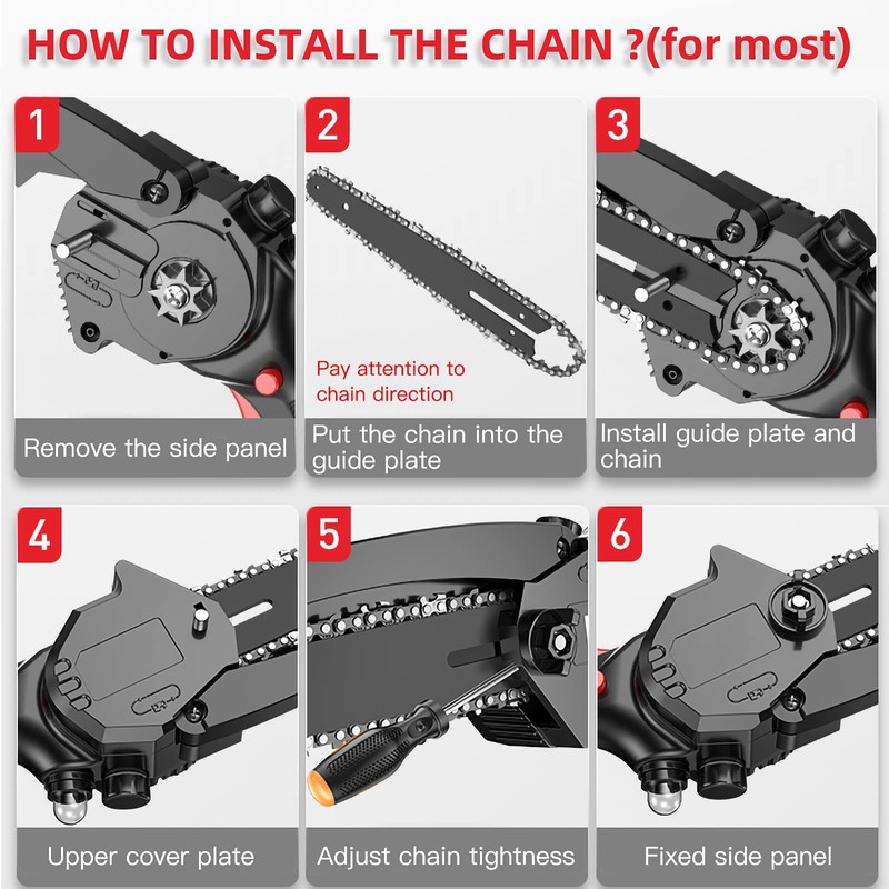 6 Inch Mini Chainsaw Chain - 2 Pieces Replacement Chains
