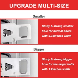 2 Pieces Red Portable Door Locks,Temporary Door Lockdown for Hotel Apartment, Provide More Security in an Unfamiliar Environment, Compact and Reliable Travel Essentials for Motels Dorm