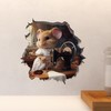Seamstress Mouse Hole 3D Wall Sticker - Unique Gift Idea