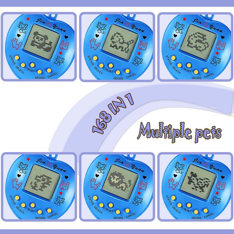 SAFSOU 4 Pcs Virtual Pets, Cute Big Heart Shape,Virtual Electronic