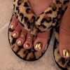 Gold Chrome Press on Toenails, Metallic Fake Toe Nails for