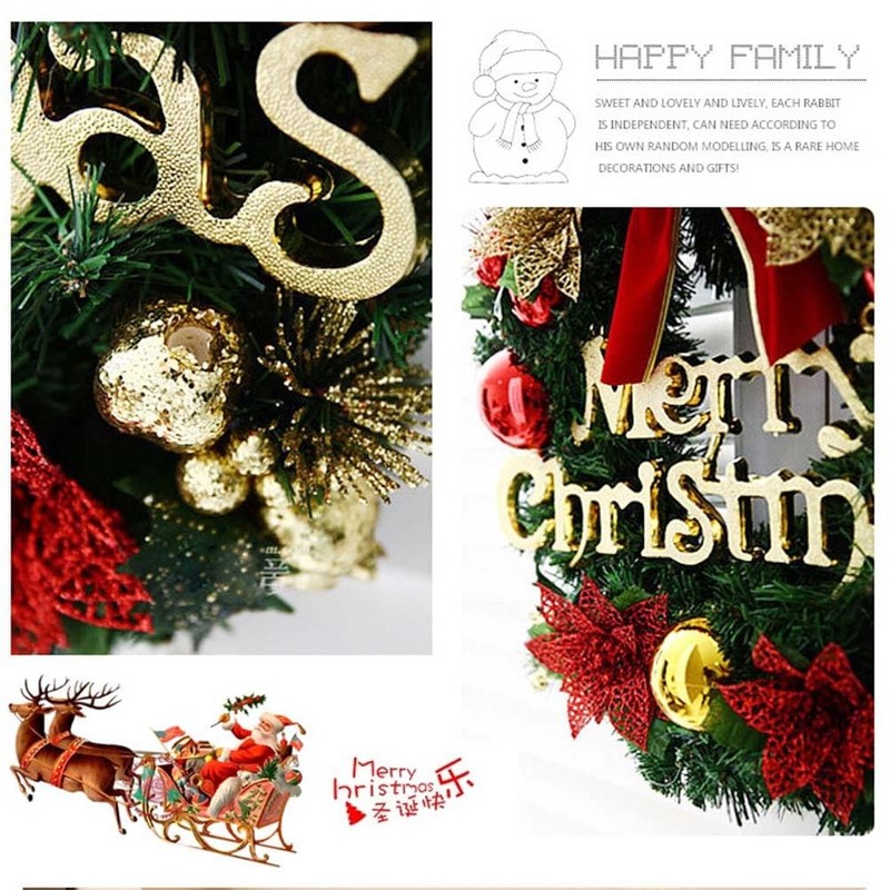 BESTOYARD Christmas Door Wreath Christmas Ball Ornaments Christmas Window Wall
